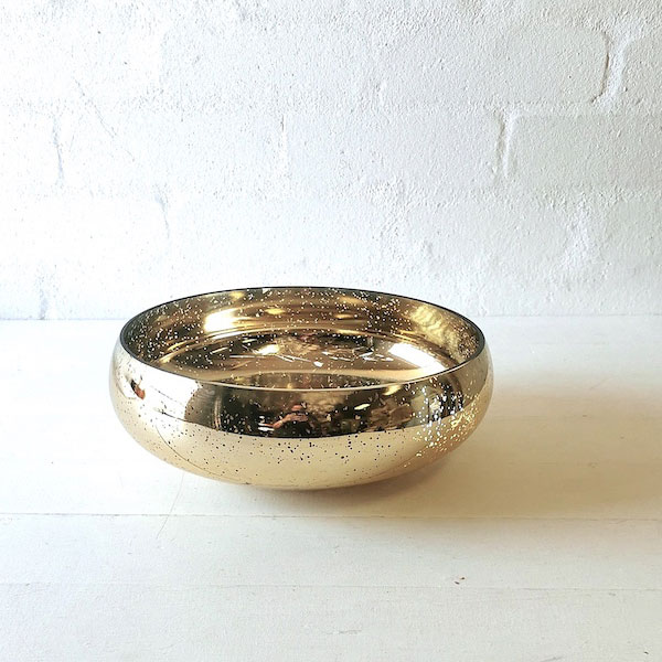 Confetti Mirror Bowl Gold